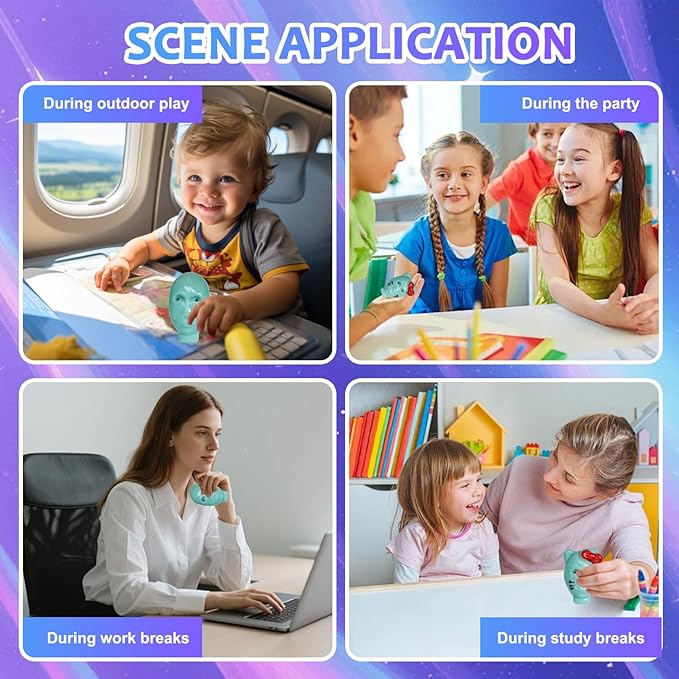 Pimple Popping Toy Face – Squishy Silicone Pimple Popper Fidget Toy for Adults, Stress Relief Satisfying Zit Picking Head Toy, Weird Squeeze ASMR Popping Toys for Teens & Adults