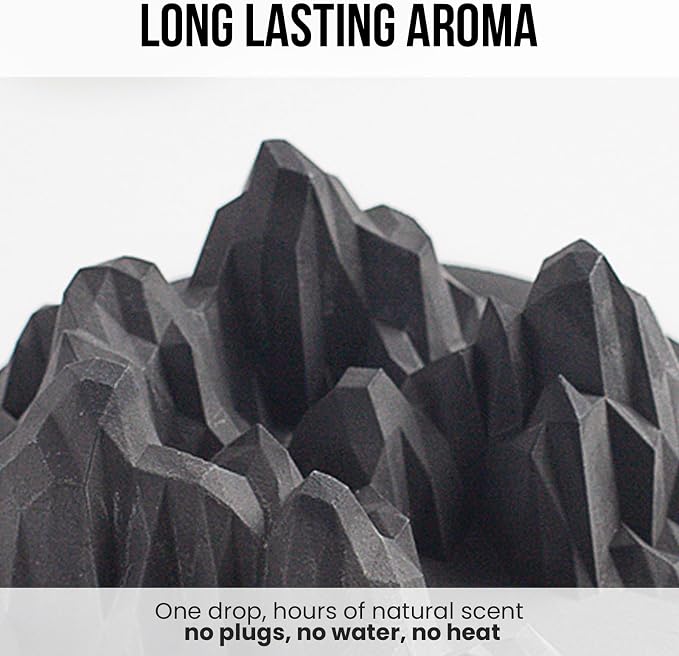 HOME ARCHIVE Aroma Diffuser with Aromatherapy Fragrant Oil Diffusers for Home Room Decor Fig Fragrance (Mountain Aroma Stone (Black))