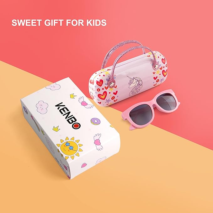 KENBO Kids Sunglasses for Girls UV Protection Toddler Sunglasses