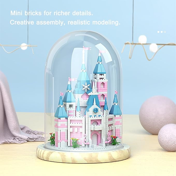 Castle Building Set, Mini Bricks Bonsai Building Block Set, 1743 Pieces Micro Bricks Collectible Ideas Building Blocks for Adult Kids Ages 14 and up