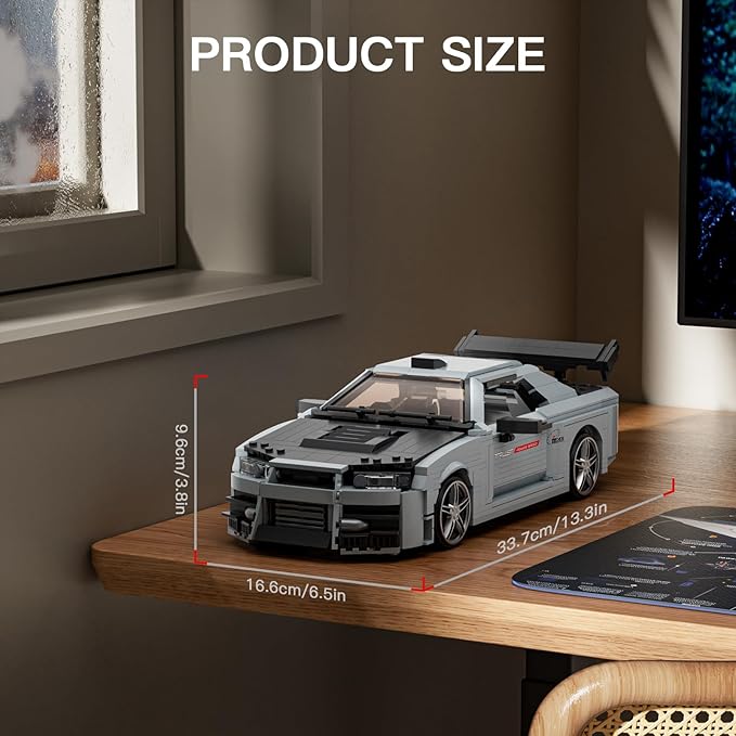 Mould King Car Building Sets, 1:12 Scale Sports Vehicle Model, 10113 Collectible Speed Champion Cars Building Kits, Build and Display Car Set for Adults Aged 14+ (1471 Pieces)