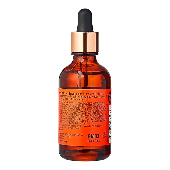 Red by Kiss Growth MD Hair Growth Scalp Serum, Biotin, Niacinamide, Panthenol, Rosemary Oil Infused, Made with 100% Natural Ingredients, USDA Certified Organic Oils, Non-GMO