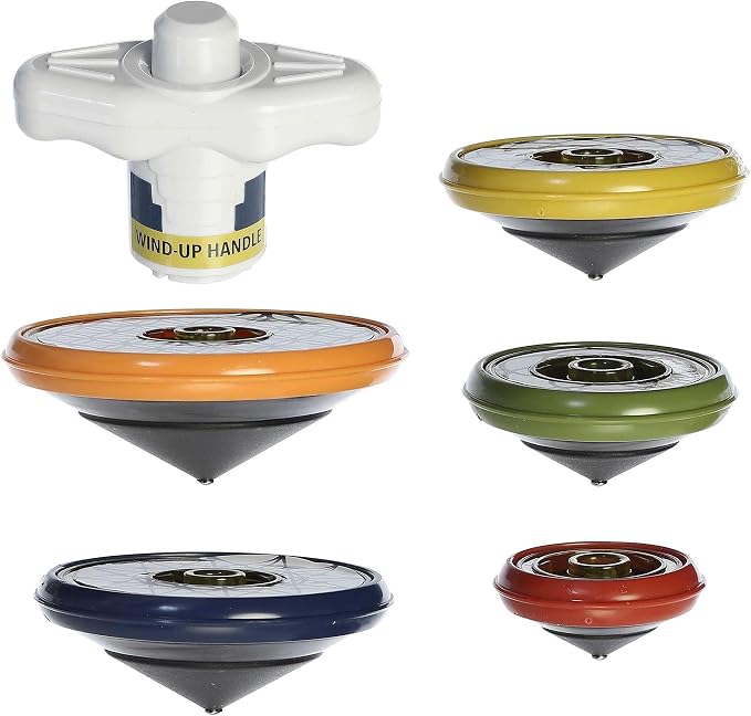 Aurora® Toys Engaging Stackable Spinning Tops Toy - Endless Fun - Screen-Free Entertainment - Multicolor 6 Inches