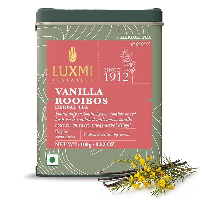 Luxmi Estates Rooibos Vanilla | Calming and Relaxing | Loose Leaf - 100g/3.52oz (50 Cups)