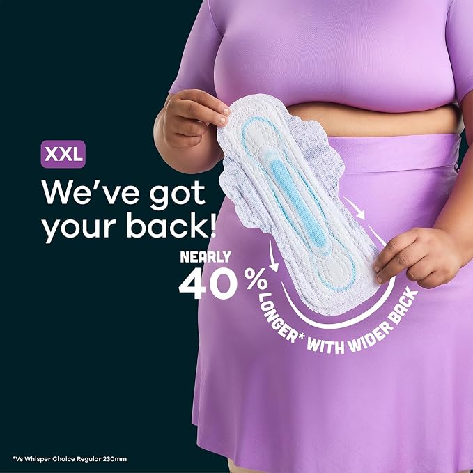Whisper Ultra Night Sanitary Pads for Women, XL+ 44 Napkins