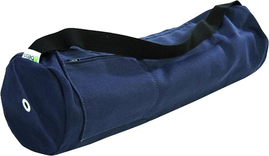 Natural Hemp Fabric Yoga Mat Bag with Shoulder Strap - Lightweight and Durable Gym Bag to Carry the Extra Large Mat Sizes - Ideal for Yoga, Pilates & Fitness Equipment - Made in USA, 8" X 32"