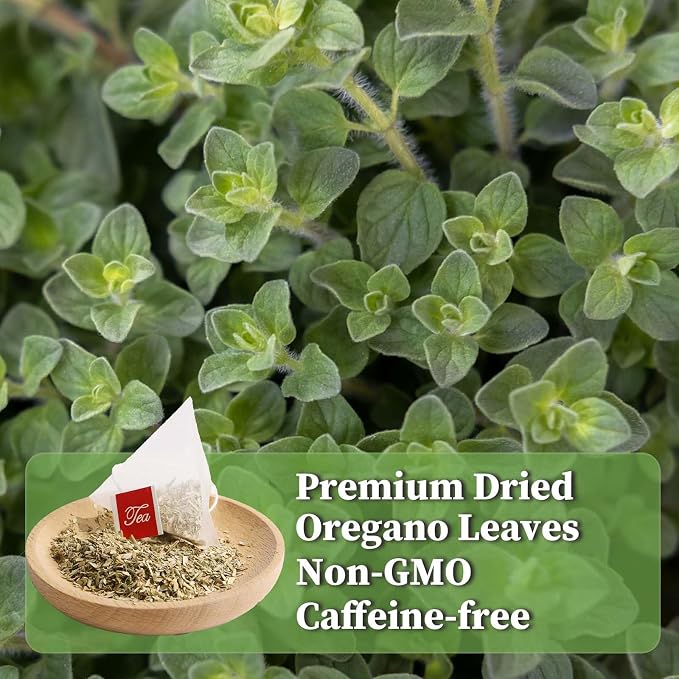 FullChea - Oregano Tea Bags, 30 Count, Dried Oregano Leaves | 100% pure dried oregano herbal tea, rich in plant antioxidants, Non-GMO & caffeine-free, easy to brew hot or iced daily