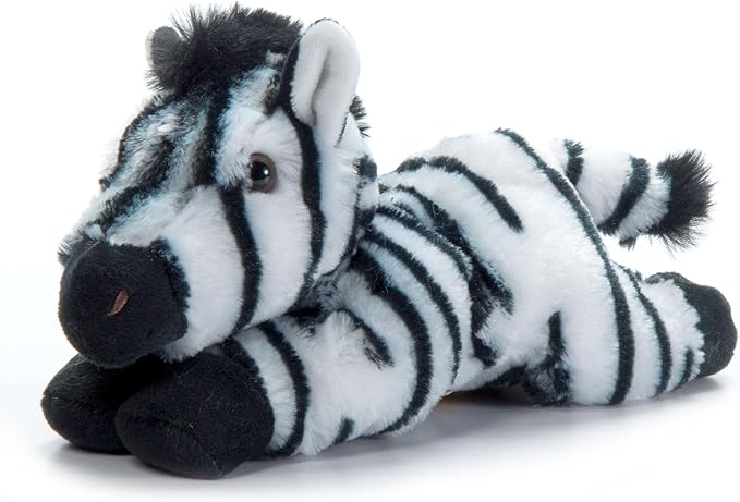 The Petting Zoo Zebra Stuffed Animal Plushie, Gifts for Kids, Scoopz Wildlife Animals, Zebra Plush Toy, 8 inches