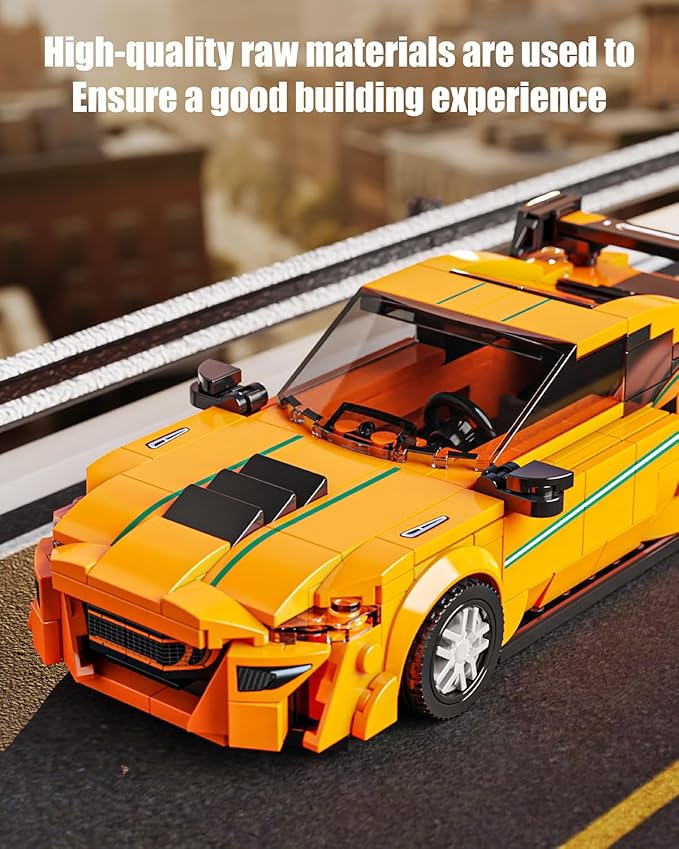 Super Sports Car Building Block Set with Display Case, Speed Racing Car Building Toys for Kids and Adults, Collectible Model Cars Kits Gift for Technic Cars Lovers Boys 6+ (311PCS)