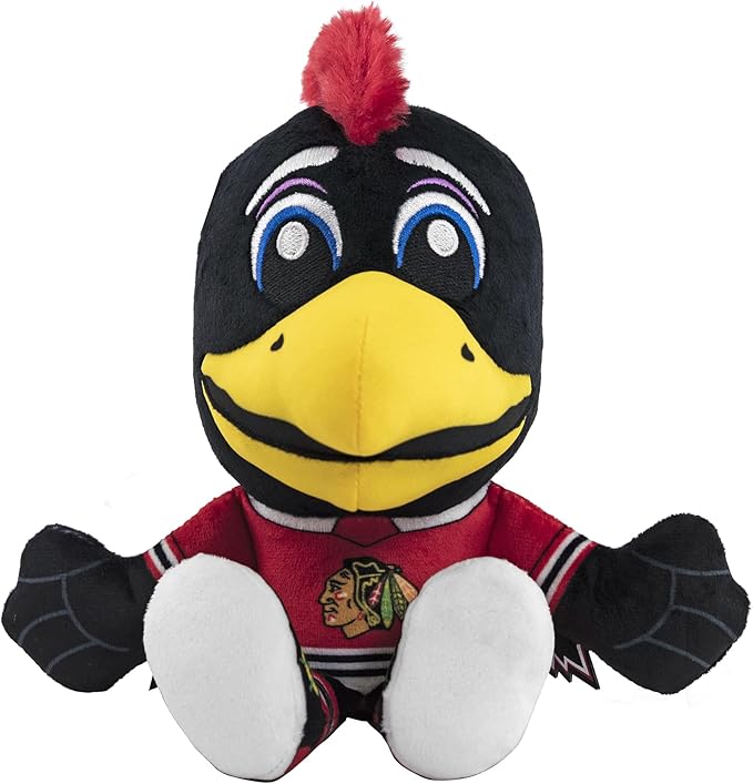 Bleacher Creatures Chicago Blackhawks Tommyhawk 8" Kuricha Mascot Sitting Plush - Soft Chibi Inspired Mascot