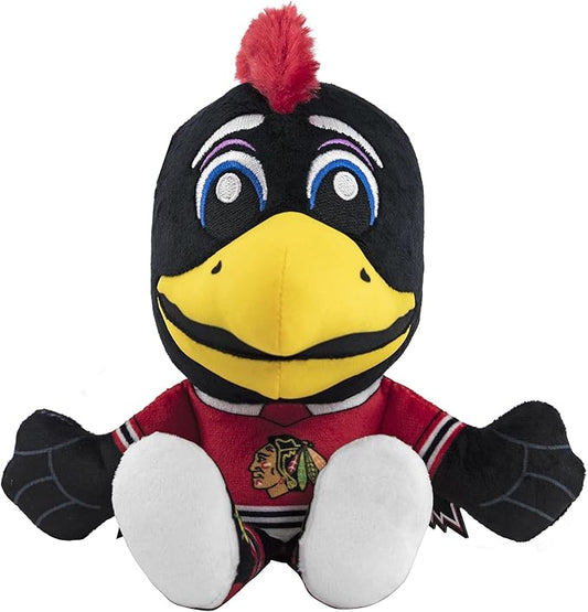 Bleacher Creatures Chicago Blackhawks Tommyhawk 8" Kuricha Mascot Sitting Plush - Soft Chibi Inspired Mascot