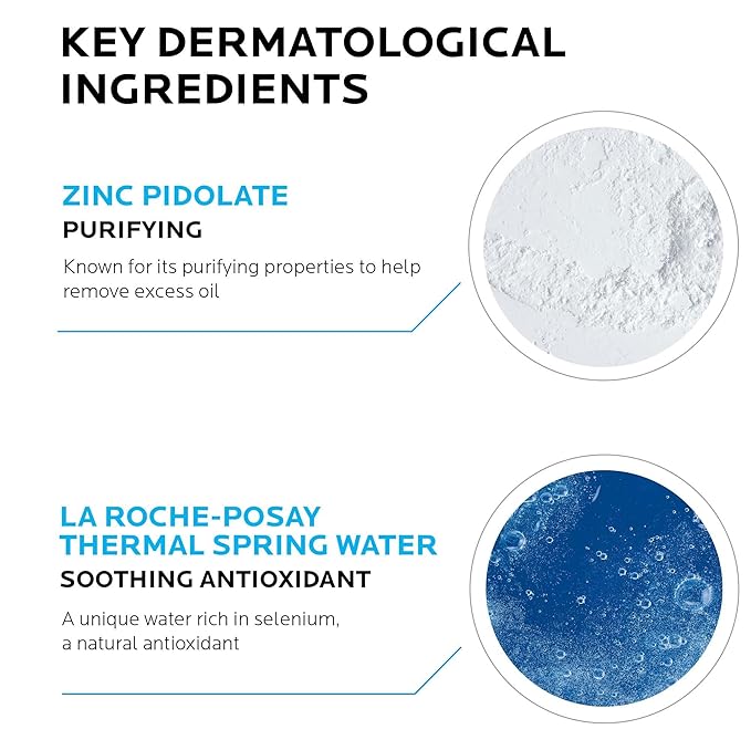 La Roche-Posay Effaclar Purifying Foaming Gel Cleanser for Oily Skin,With Zinc Pidolate To Remove Excess Oil & Shine,Alcohol Free & Oil Free,Sensitive Skin Tested,(Pack of 2)