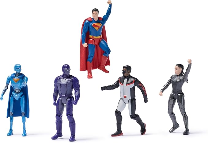 DC Comics, Superman Heroes Vs. Villains 5-Pack, 3-Inch Action Figure, Stylized Superhero Figures with Dynamic Poses and Battle Ready Armor, Kids Toys for Ages 4+