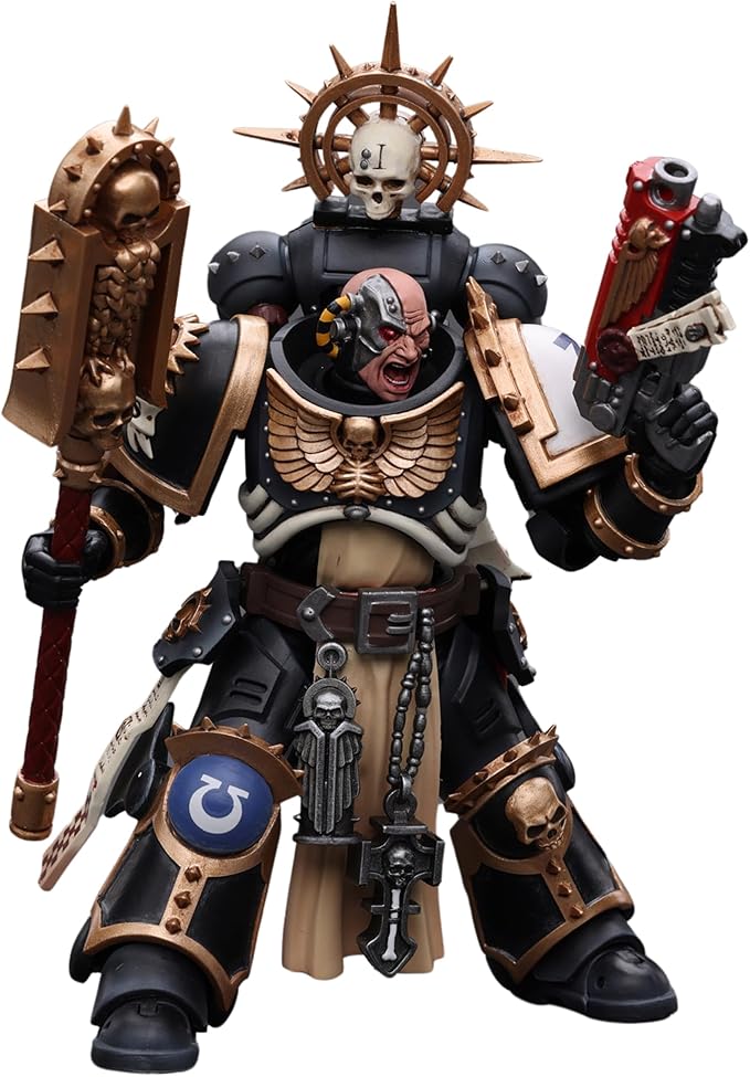 JOYTOY Warhammer 40K 1/18 Action Figure Ultramarines Chaplain Indomitus Collection Anime Model Gift
