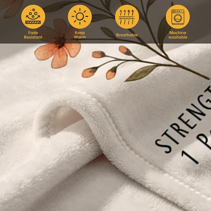 COMFAR Christian Gifts for Women Faith, Inspirational/Religious/Spiritual/Baptism Gifts for Adults/Girl, Soft Throw Blankets for Women/Men, First Holy Communion Gifts for Girls 50"x 60"