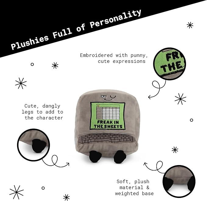 Punchkins Hilarious Plushie, Funny Collectible for Adults, Unique Desk Decor, Gag Gift for Grown Ups, Freak in The Sheets