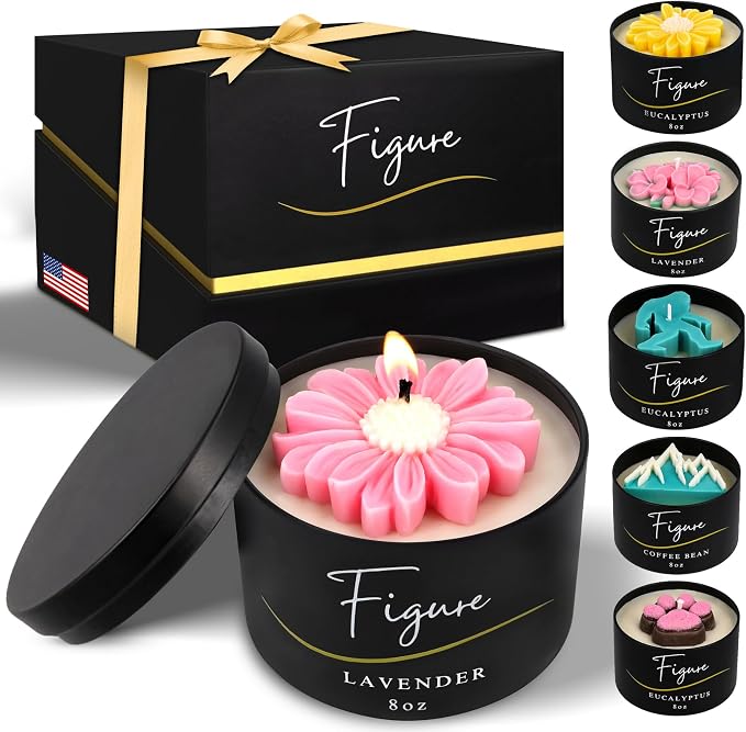 Pink Daisy Scented Candle – Lavender Aromatherapy | Hand-Poured in USA | All Natural for Women & Men | Organic Soy & Beeswax Blend | 100% Beeswax Wick | Gift-Ready Candle for Relaxation