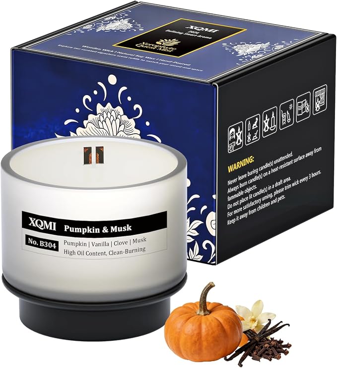 Scented Candle Set, Women Candles Gifts Valentine's Day Gift, Soy Wax Lasting 35H, for Home Decor Aromatherapy Candle Set,Pumpkin,Vanilla, Clove, Musk