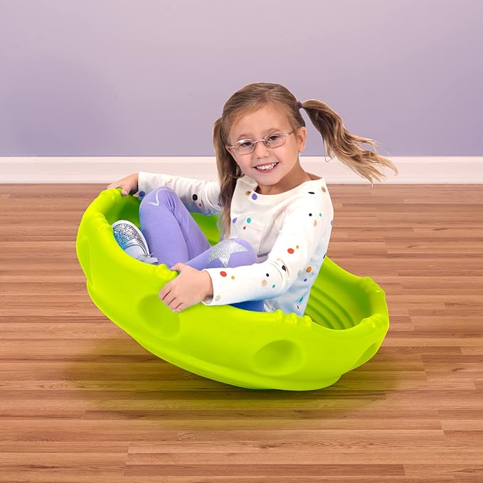 Simplay3 Two Sided Rock Around Wobble Disk and Climbing Dome 2 Pack for Toddlers and Kids - Rocking and Climbing - Indoor/Outdoor - Yellow/Green, Made in USA (2 Pack)
