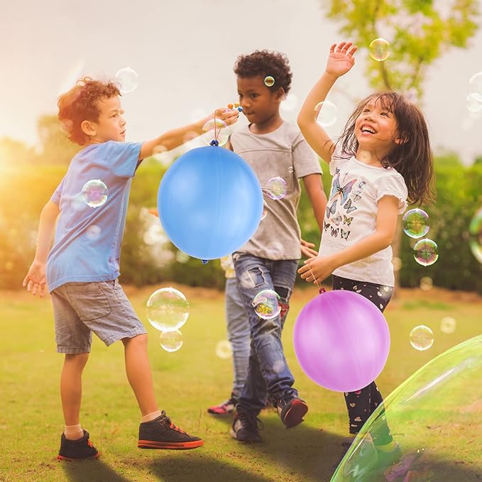 RUBFAC 80Pcs Punch Balloons, Party Favors for Kids, Thickened Heavy Duty Neon Punching Bounce Balloon for Birthday Goodie Bag Stuffers Exciting Outdoor Play Supply
