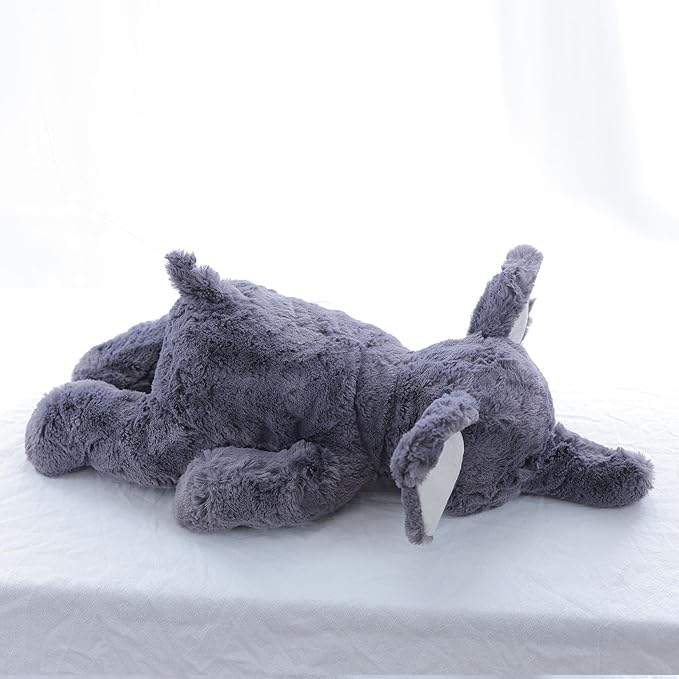 Elephant Stuffed Animal for Kids 15.7" 1.2Lbs, Soft Weighted Stuffed Animals, Huggable Weighted Elephant Plushie for Kids