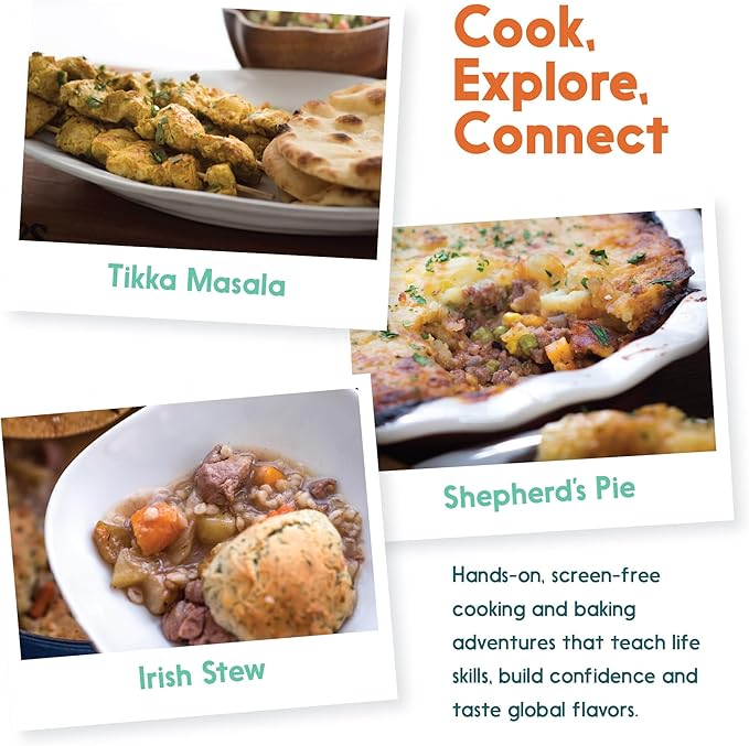 Cooking Kits for Kids - Interactive & Educational Set with 3 Recipe Cards, Key Ingredients & Cooking Tools - Ideal Idea for Kids who Love to Create Meals (UK Edition)
