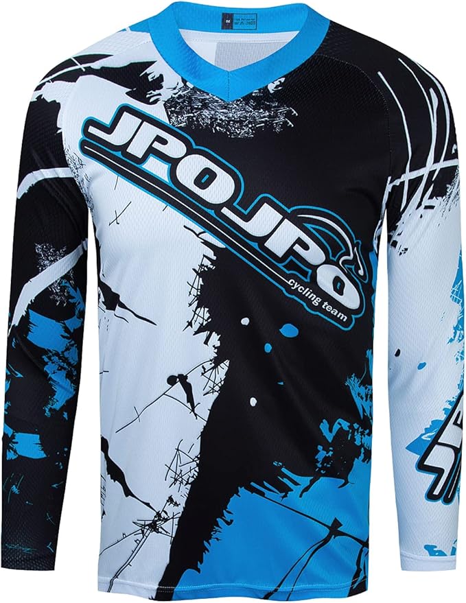Boy Girl Cycling Jersey Kids Mountain Bike Motocross Long Sleeve Shirt Biking Tops 4-14 Years