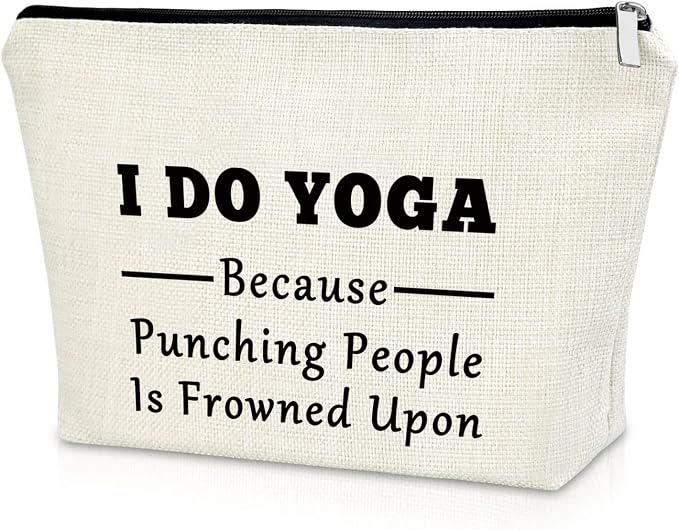 Yoga Gifts for Women Yoga Lover Gift Makeup Bag Birthday Gifts for Yoga Lover Girls Sister Gifts from Sister Cosmetic Bag Thank You Gifts Christmas Gifts for Her Cosmetic Travel Pouch