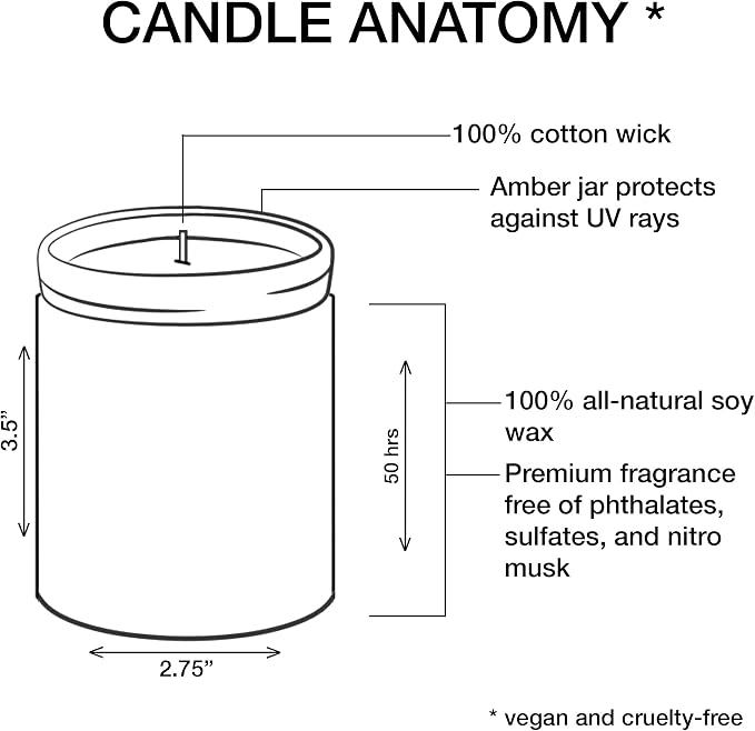 Patchouli & Osmanthus Scented Soy Candle: 100% All Natural Soy Wax, Phthalate-Free Premium Fragrance, Lead and Zinc-Free Cotton Wick, Long-Lasting, Clean Burn