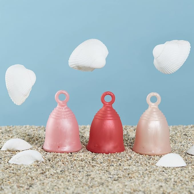 Peachlife Silicone Ring Menstrual Cup | Pull Stem Loop for Easy Removal | Reusable for up to 10 Years of Leak-Proof, Comfortable Period Protection | Large, Medium Firm Peachcup