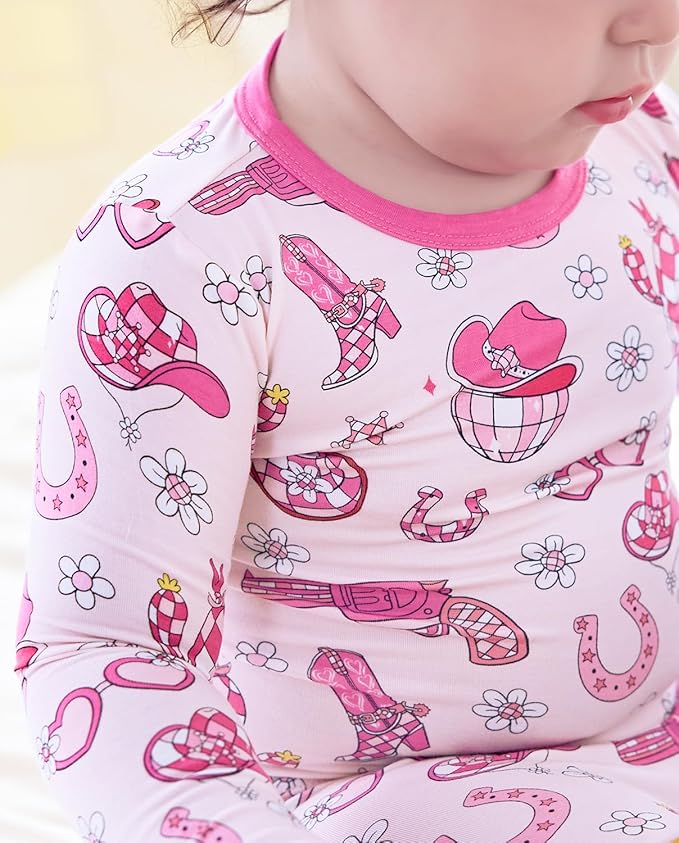 Bamboo Viscose Toddler Girls Kids Pajamas Unicorn Mermaid Pjs Long Sleeve Snug fit 12M-8Y 2pcs Soft Jammies