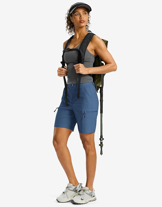 G Gradual Women's 7"/9" Hiking Cargo Shorts Quick Dry Lightweight Golf Outdoor Work Summer Travel Shorts with Pockets