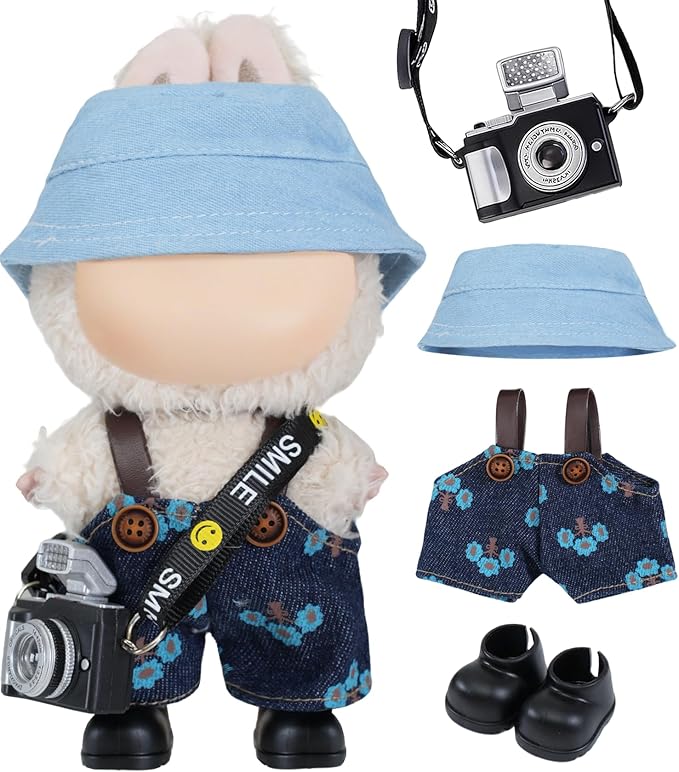 17 cm Cute Doll Clothes Outfit Blind Mystery Box Accessories Case Plush Stuff Cart Seat Chair Glasses Hat Shoes Bed Blanket Car Dress Overalls Hoodie Pajamas