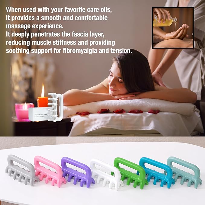 Fascia Massage Tool Trigger Point Massage Tools Anti Blaster for Cellulite Massager Tool Reaching Deep Myofascial Tissue Throughout The Body Release Muscle Knot Reduction (Blue)