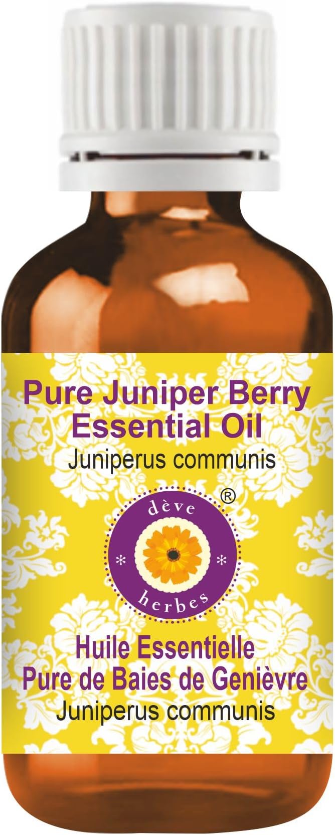Deve Herbes Pure Juniper Berry Essential Oil (Juniperus communis) Steam Distilled 5ml (0.16 oz)