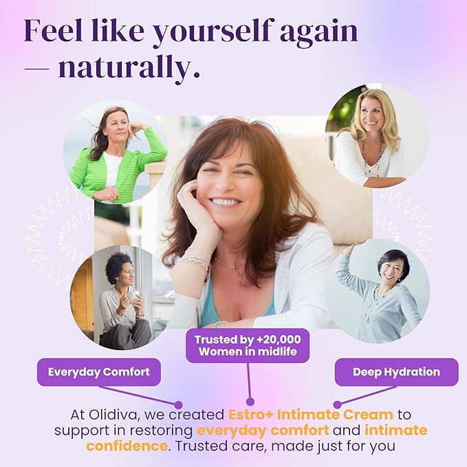 Bioidentical Estriol Cream for Women - Intimate Moisturizing Cream for Women - Menopause Relief for Vaginal Dryness & Vulva Itch – 50g / 1.76 oz (3 Month Supply)