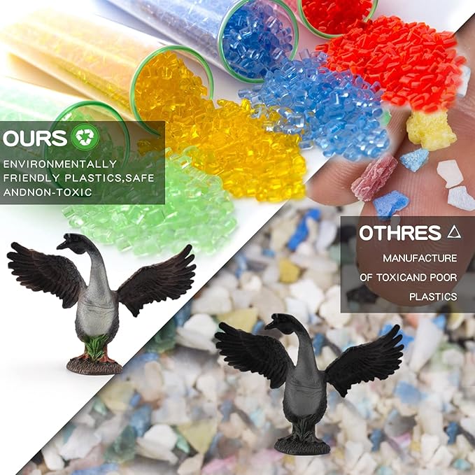 LC JoyCre Goose Figurine Toy Farm Animal Figurines for Toddlers Preschool Animals Figures Eduactional Project Diorama Model Toy for Kids 3 4 5 6