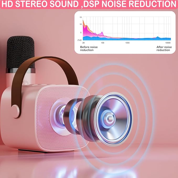 Mini Karaoke Machine for Kids & Adult, 4-12 Years Old Girls Christmas Birthday Gift for Boys, Karaoke Toys Gifts for Girls Ages 4, 5, 6, 7, 8, 9, 10, 12 +Year Old Birthday Party