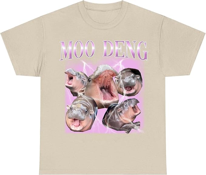 YOUNG GREEN Moo Deng Sweatshirt Moo Deng Bouncy Pig T-Shirt The Cute Baby Hippo Sweatshirt Gift For Moo Deng Lovers