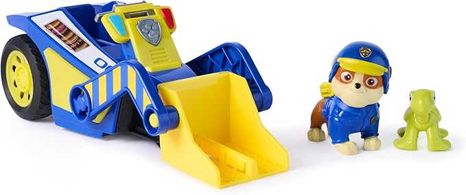 Paw Patrol: Search & Rescue, Rubble Rescue Bulldozer Vehicle with 2 Figures, Police Car Toy with Pull-Back Action, Kids Toys for Boys & Girls Ages 3+