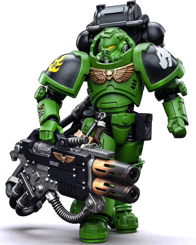 JOYTOY Warhammer 40K 1/18 Action Figures - Salamanders Eradicators Brother Xavak Perfect for Collectors & Decor - Ideal Gift for Birthdays/Christmas - Character Figure - JT5277