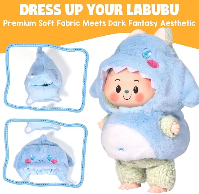 AICase for 17cm Doll Clothes/Outfit,Clothing Set for 17cm Doll,2 Piece Set Hat Clothing,Boys and Girls Stylish Adorable Clothes Accessories-04