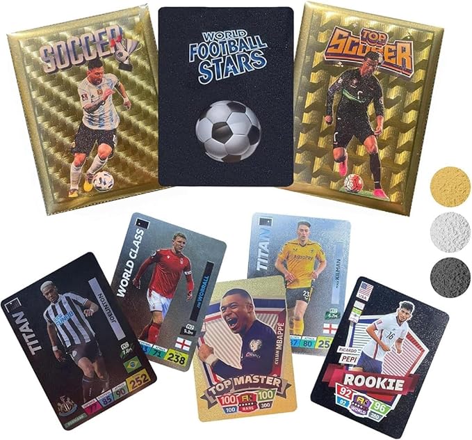 2026-27 Soccer Cards - 33 Unique Greatest Soccer Players Fun - Fixed Card Set - Soccer Card to Create Unforgettable Moments for Friends, Siblings & Football Fans - Pack of 3