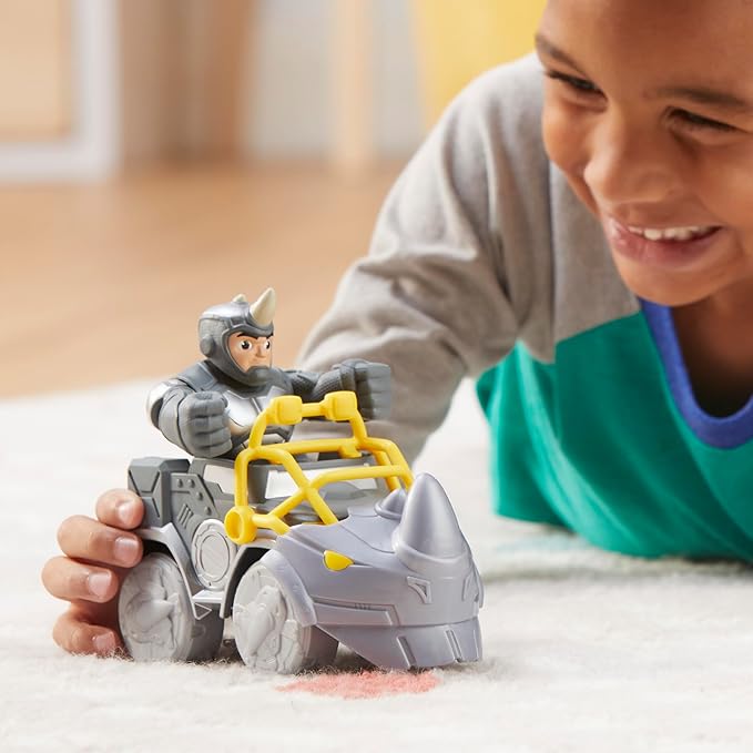 Spidey and his Amazing Friends Marvel Rhino Wrecker Toy Set with Action Figure and Vehicle, Preschool Super Hero Toys for Kids 3 and Up