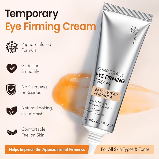 Instant Eye Tightener Cream for Under Eye Bags, Temporary Under Eye Firming for Puffiness & Fine Lines, Fast-Acting, All Skin Types, Makeup Friendly Eye Rescue for All Occasions
