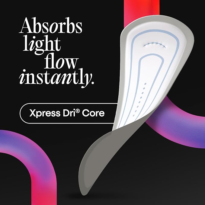 Kotex Absorbent Wrapped Liners, Light Absorbency, Extra Coverage, 93 Count (Packaging May Vary)