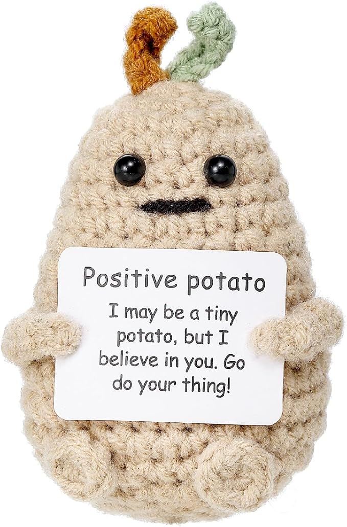 Positive Potato Crochet Mini Knitted Toy Home Decorations Encouragement Gifts (Sprouting Potato)