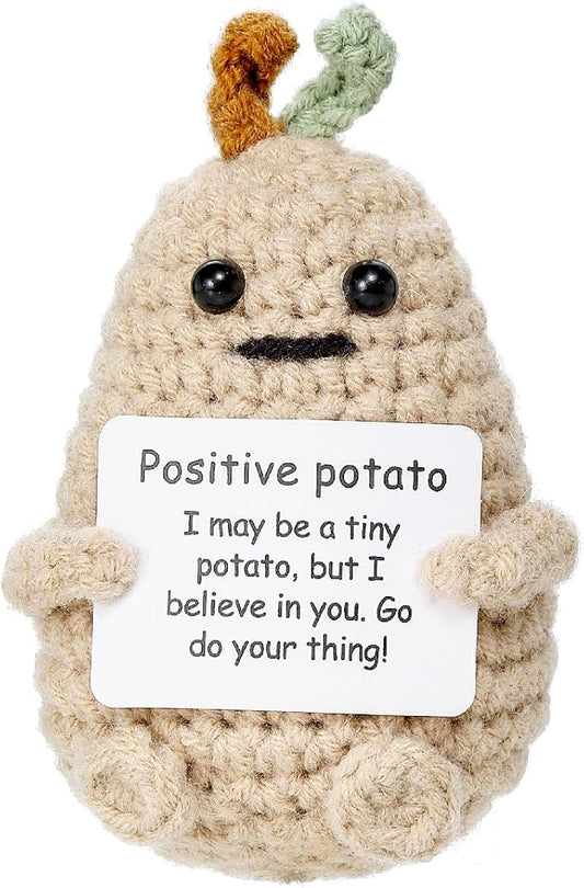 Positive Potato Crochet Mini Knitted Toy Home Decorations Encouragement Gifts (Sprouting Potato)
