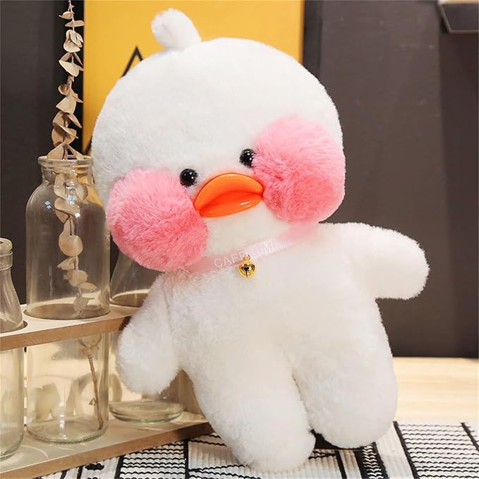 White Duck Stuffed Animals Plush Toy with Removable Clothes Cute Soft Duck Plush Toys Gifts for Kids - 12 Inch (Pink Dress Suit [4 Acc], Duck-12)