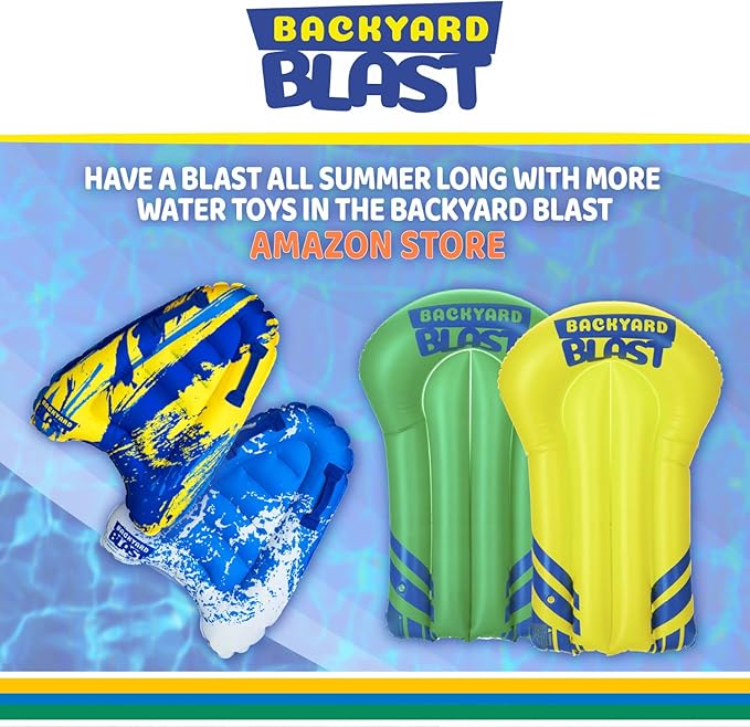 BACKYARD BLAST Giant Slip and Slide for Adults and Kids - Heavy Duty Large Slip n Slide Water Slide for Kids Backyard Outdoor Water Play Includes Inflatable Riders